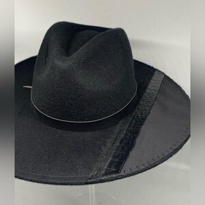 Stylish Black Wide Brim Fedora